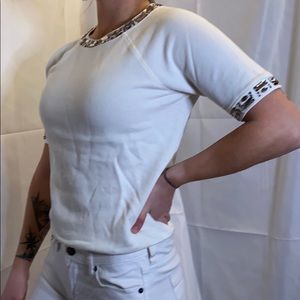 J. Crew top and jeans